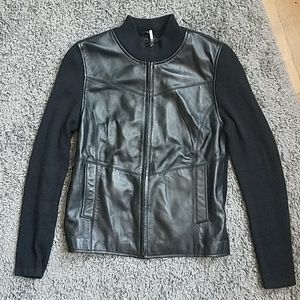 Jaclyn Smith Genuine Leather Black Jacket size 10